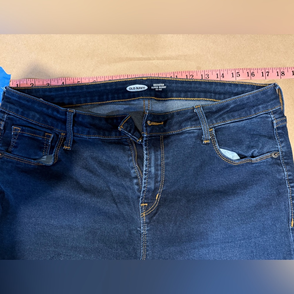 Old Navy Rockstar Super Skinny 14 Long - Picture 2 of 7